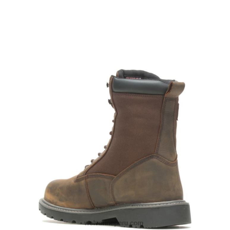 hombres L24N38 Wolverine marron oscuro Bota de trabajo con punta de acero de 8" con aislamiento para mano de obra - Imagen 3