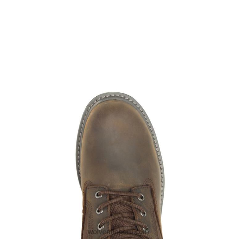 hombres L24N38 Wolverine marron oscuro Bota de trabajo con punta de acero de 8" con aislamiento para mano de obra - Imagen 5