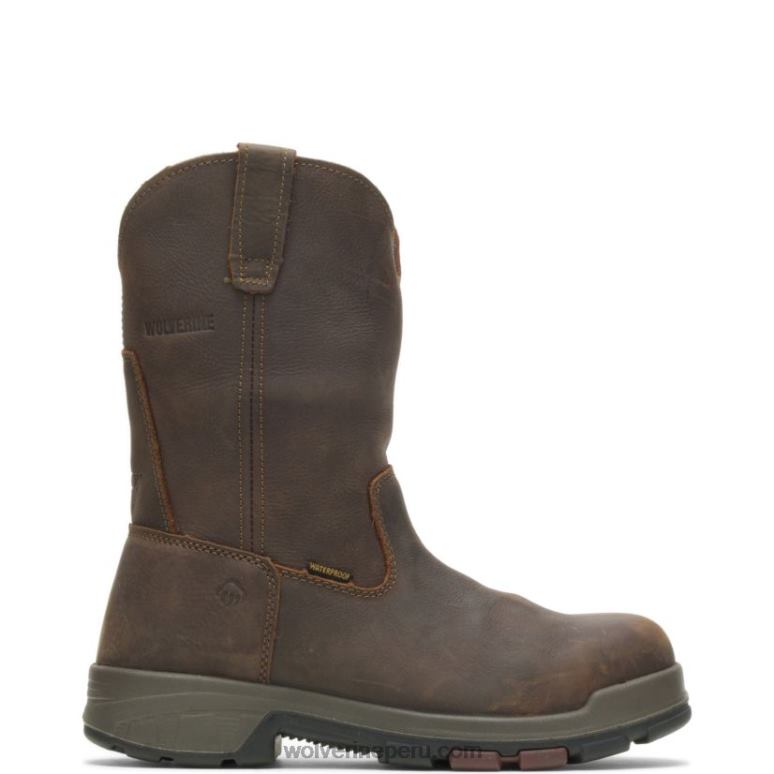 hombres L24N40 Wolverine marron oscuro cabor epx impermeable composite toe wellington - Imagen 1