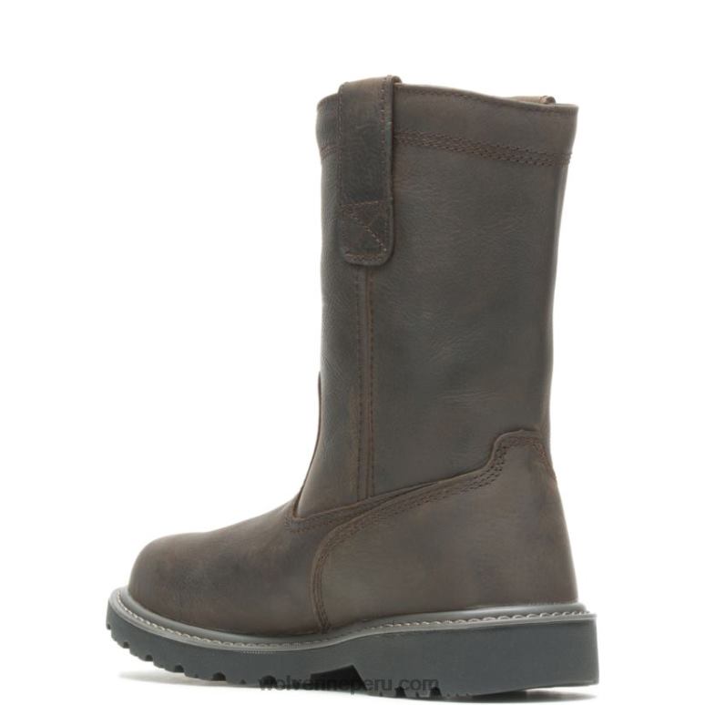 hombres L24N46 Wolverine marron oscuro Floorhand impermeable con punta de acero 10" wellington - Imagen 3