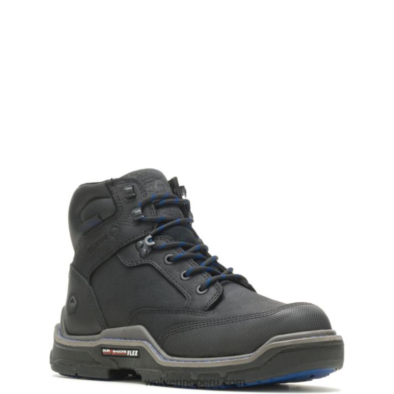 hombres L24N47 Wolverine negro bota de trabajo raider durashocks de 6" para trabajo pesado carbonmax - Imagen 2