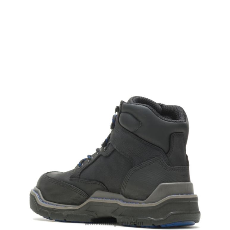 hombres L24N47 Wolverine negro bota de trabajo raider durashocks de 6" para trabajo pesado carbonmax - Imagen 3