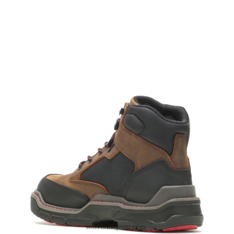 hombres L24N48 Wolverine marrón bota de trabajo raider durashocks de 6" para trabajo pesado carbonmax - Imagen 3