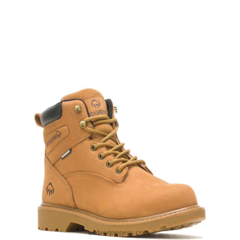 hombres L24N55 Wolverine trigo Bota de trabajo con punta de acero de 6" con aislamiento para piso - Imagen 2