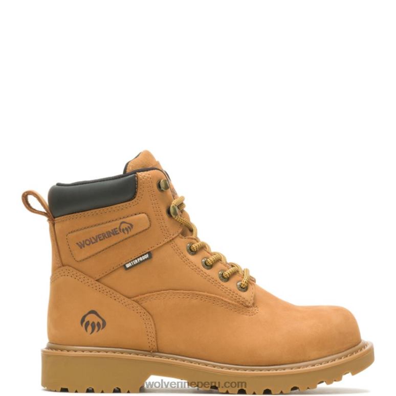 hombres L24N55 Wolverine trigo Bota de trabajo con punta de acero de 6" con aislamiento para piso - Imagen 1