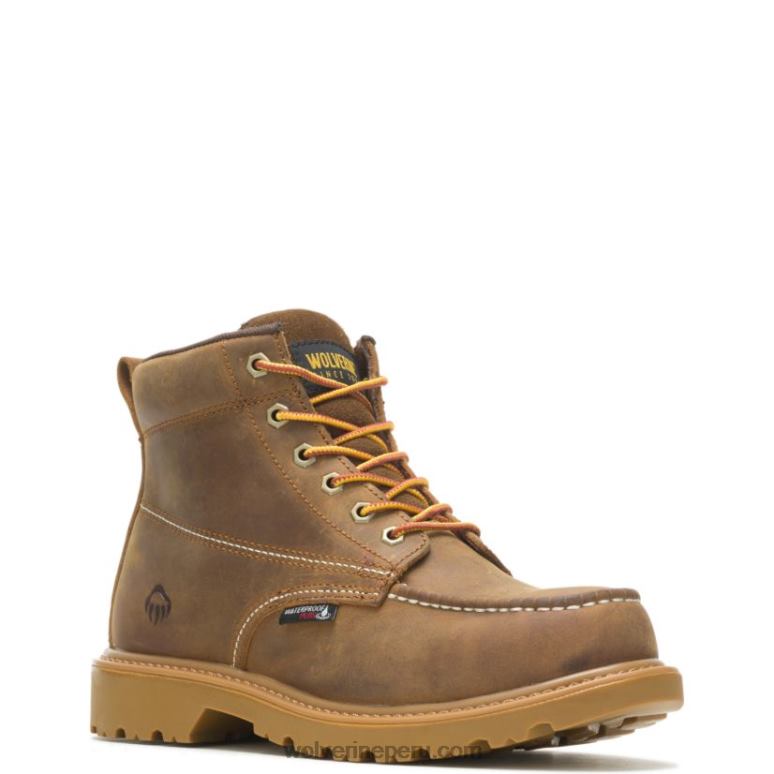 hombres L24N59 Wolverine broncearse Bota de trabajo Floorhand con punta de moc de 6" y punta de acero - Imagen 2