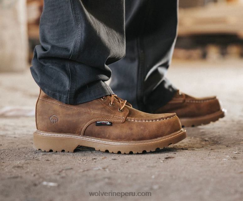 hombres L24N59 Wolverine broncearse Bota de trabajo Floorhand con punta de moc de 6" y punta de acero - Imagen 3