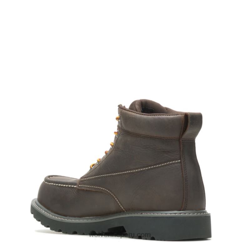 hombres L24N60 Wolverine marron oscuro Bota de trabajo Floorhand con punta de moc de 6" y punta de acero - Imagen 3