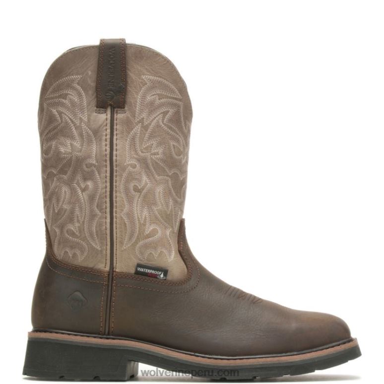 hombres L24N64 Wolverine topo/marrón botas de trabajo impermeables con puntera de acero rancher - Imagen 1