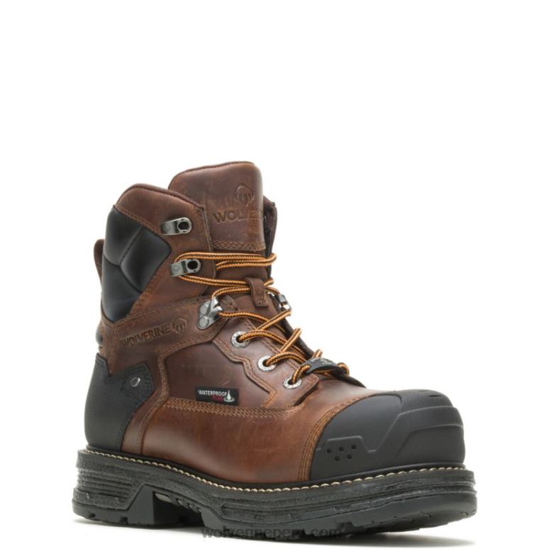 hombres L24N69 Wolverine tabaco Bota de trabajo Hellcat Ultraspring para trabajo pesado de 6" CarbonMax - Imagen 2