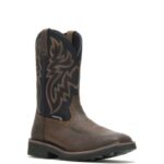 hombres L24N70 Wolverine marrón oscuro botas de agua impermeables con puntera de acero rancher - Imagen 2