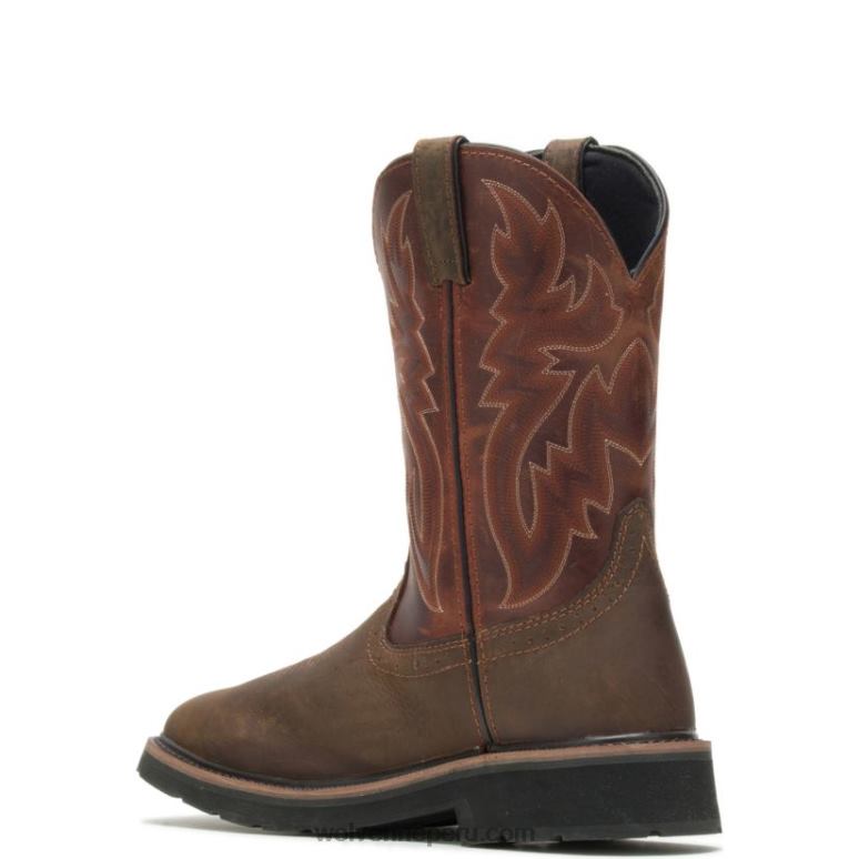 hombres L24N72 Wolverine óxido/marrón botas de agua impermeables con puntera de acero rancher - Imagen 3
