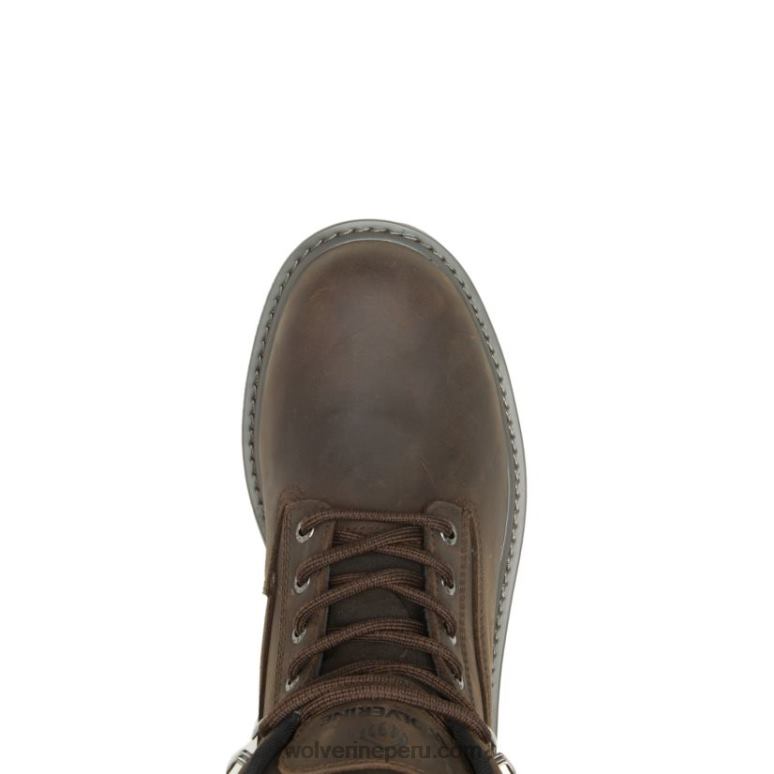 hombres L24N73 Wolverine marron oscuro Bota de trabajo Floorhand Met-Guard de 6" con punta de acero - Imagen 5