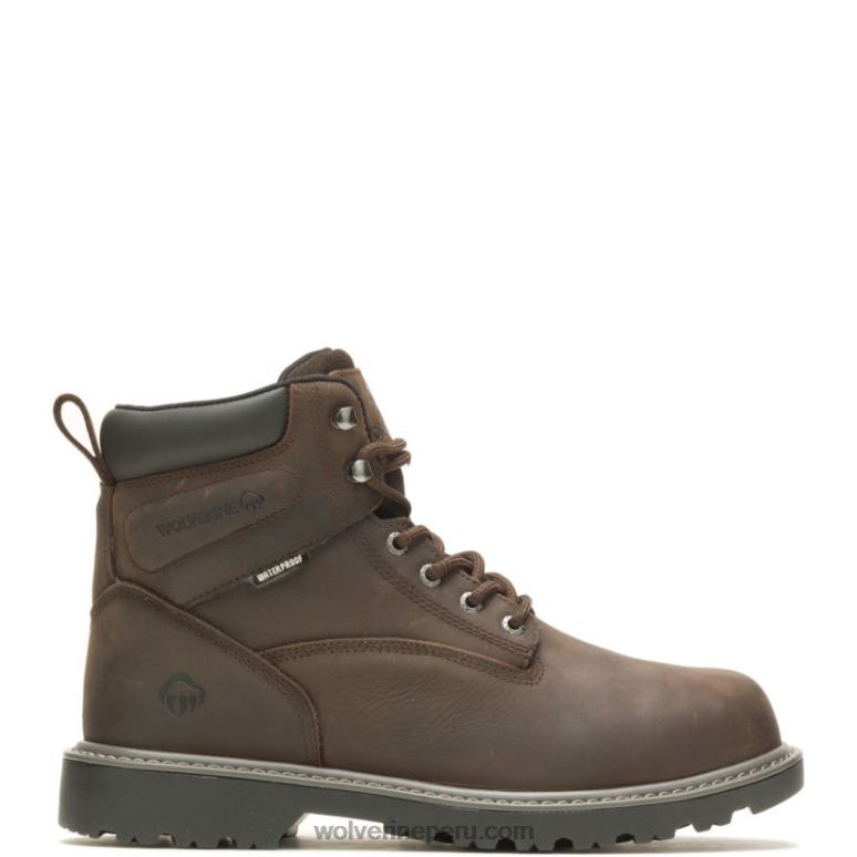 hombres L24N73 Wolverine marron oscuro Bota de trabajo Floorhand Met-Guard de 6" con punta de acero - Imagen 1