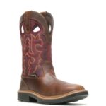 hombres L24N74 Wolverine rojo botas de agua con puntera de acero durashocks rancher - Imagen 2