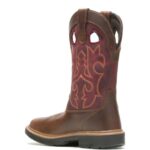 hombres L24N74 Wolverine rojo botas de agua con puntera de acero durashocks rancher - Imagen 3