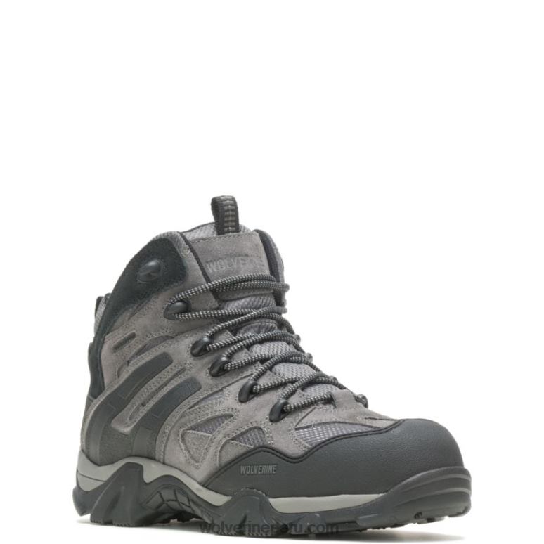 hombres L24N76 Wolverine gris carbón Bota con punta de material compuesto Wilderness - Imagen 2