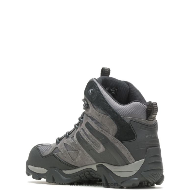 hombres L24N76 Wolverine gris carbón Bota con punta de material compuesto Wilderness - Imagen 3