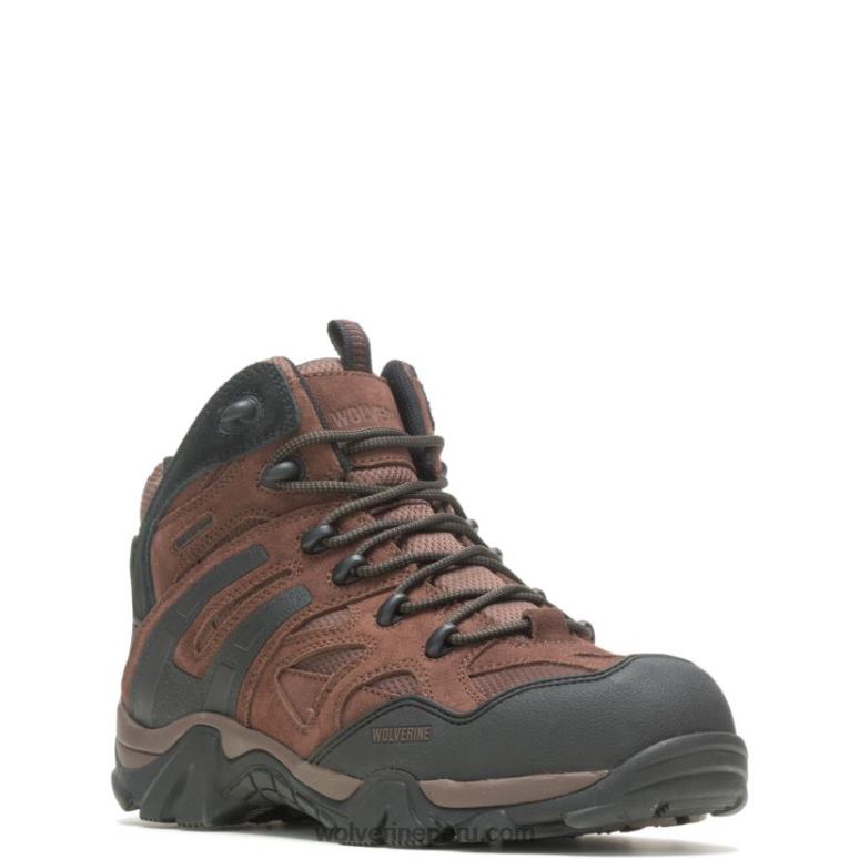 hombres L24N77 Wolverine marrón Bota con punta de material compuesto Wilderness - Imagen 2