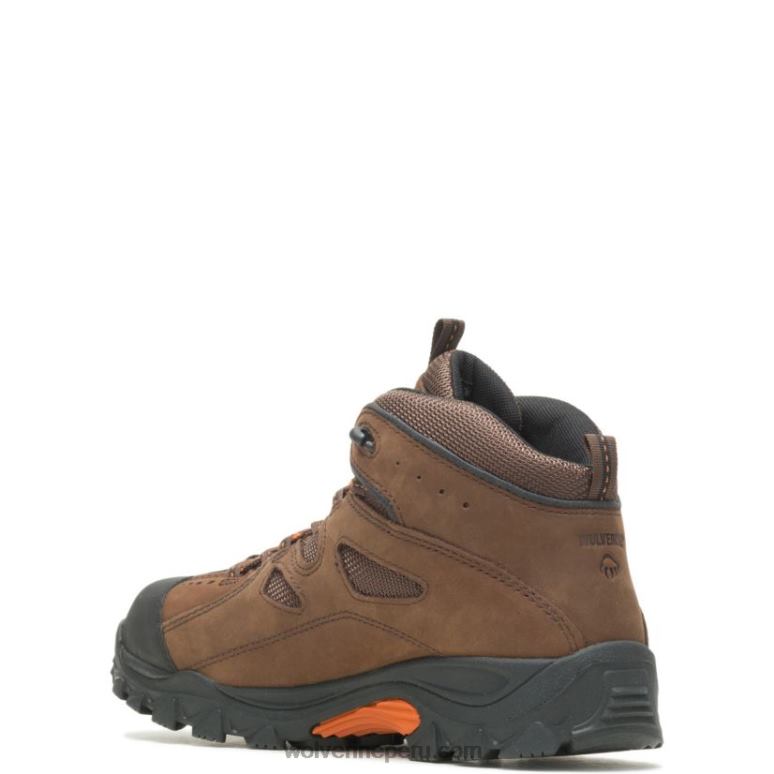 hombres L24N89 Wolverine marrón oscuro/negro bota de trabajo hudson con punta de acero - Imagen 3