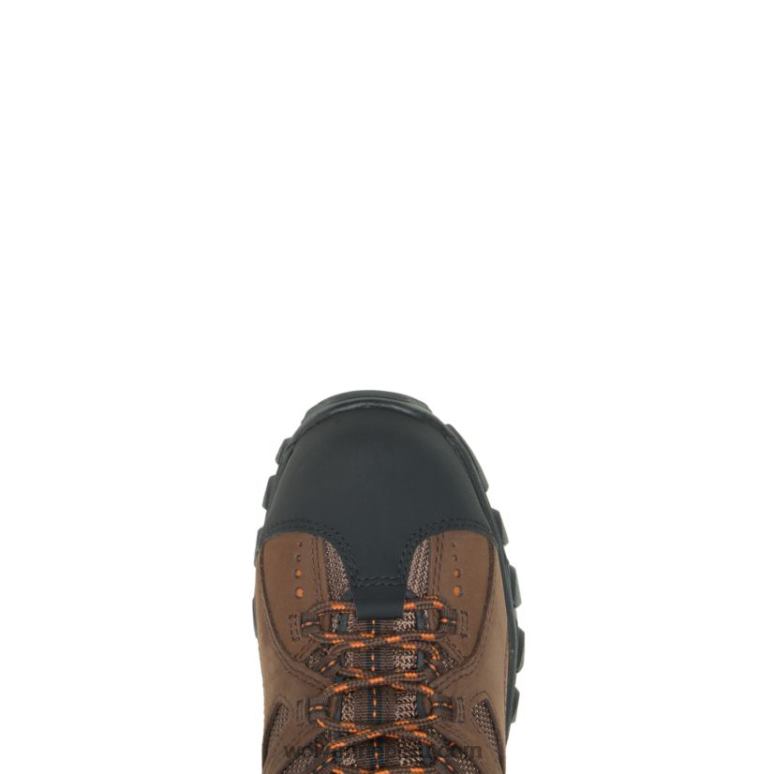 hombres L24N89 Wolverine marrón oscuro/negro bota de trabajo hudson con punta de acero - Imagen 5