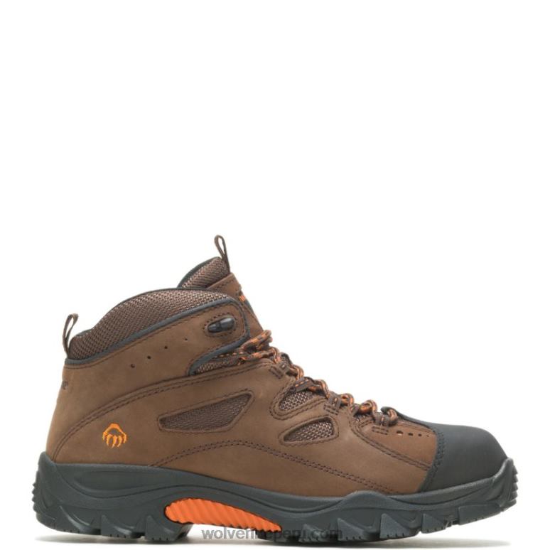 hombres L24N89 Wolverine marrón oscuro/negro bota de trabajo hudson con punta de acero - Imagen 1