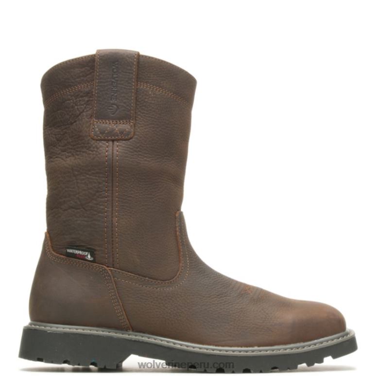 hombres L24N90 Wolverine marron oscuro bota de trabajo wellington con punta cuadrada y punta de acero Floorhand - Imagen 1