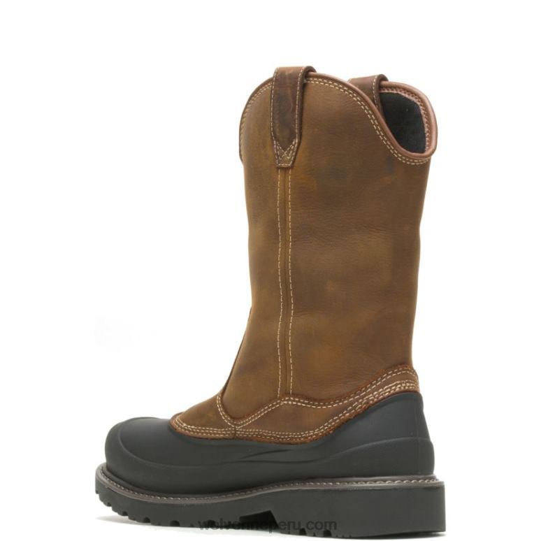 hombres L24N93 Wolverine marron oscuro Floorhand Swamp Steel-Toe Work Wellington - Imagen 3
