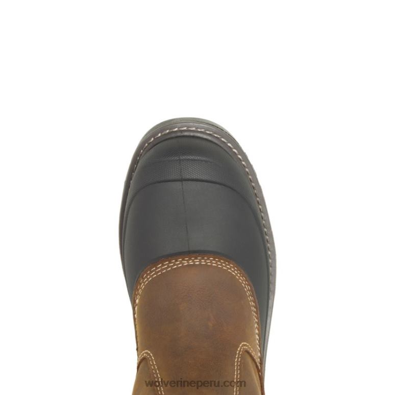 hombres L24N93 Wolverine marron oscuro Floorhand Swamp Steel-Toe Work Wellington - Imagen 5