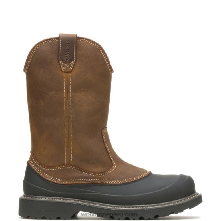 hombres L24N93 Wolverine marron oscuro Floorhand Swamp Steel-Toe Work Wellington - Imagen 1