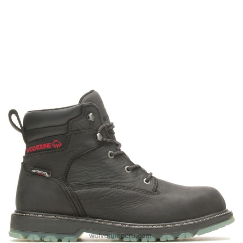 hombres L24N94 Wolverine negro Bota de trabajo Floorhand Lx de 6" con punta de acero - Imagen 1