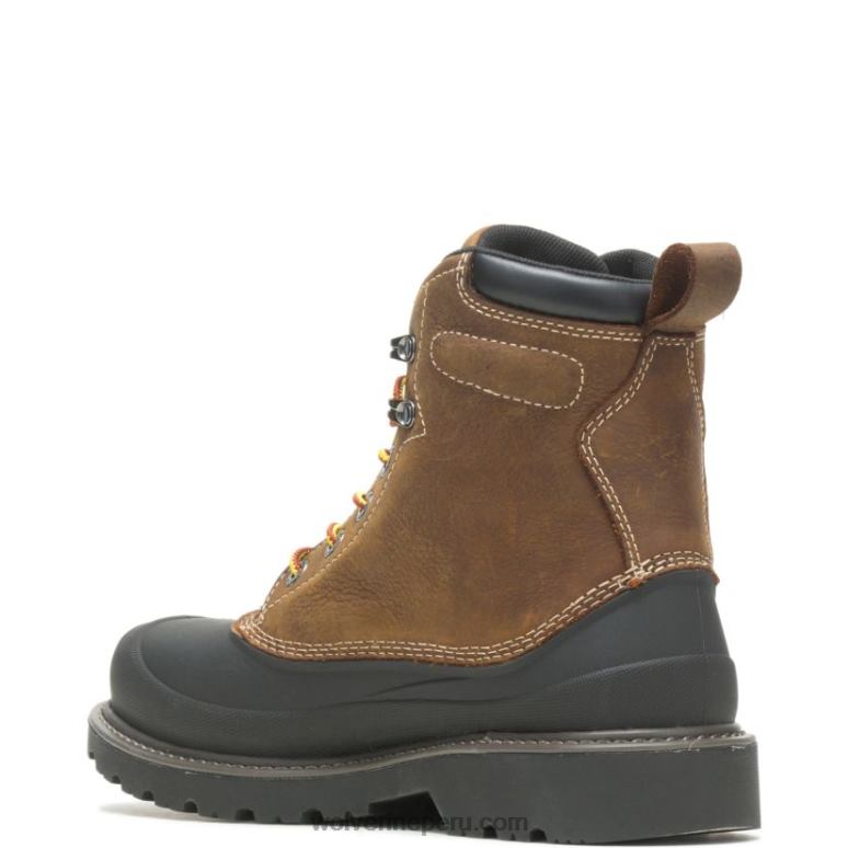 hombres L24N97 Wolverine marron oscuro Bota de trabajo Floorhand Swamp de 6" con punta de acero - Imagen 3