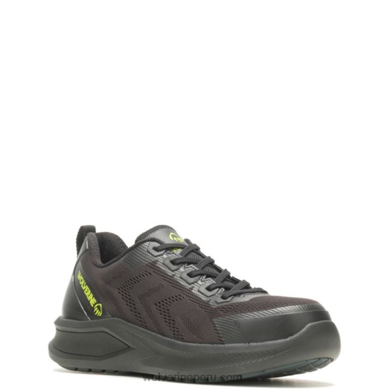 hombres L24N99 Wolverine negro zapatilla de trabajo bolt durashocks knit carbonmax - Imagen 2