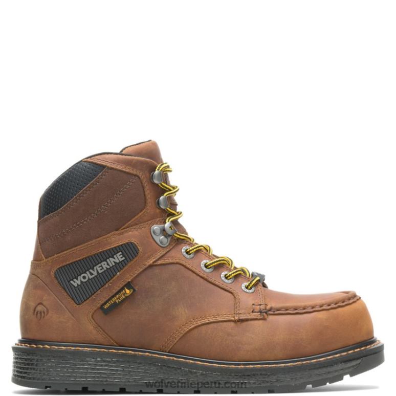 hombres L24N9 Wolverine tabaco botas de trabajo hellcat ultraspring moc toe wedge 6" carbonmax - Imagen 2