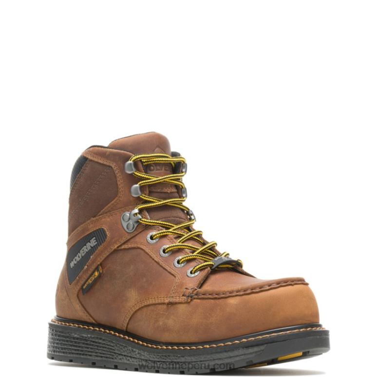 hombres L24N9 Wolverine tabaco botas de trabajo hellcat ultraspring moc toe wedge 6" carbonmax - Imagen 3