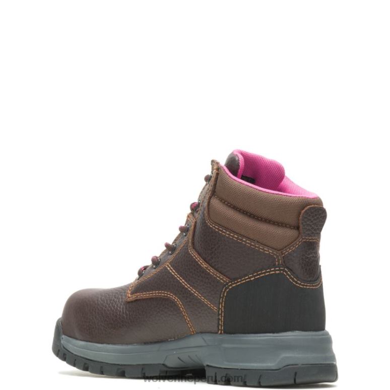 mujer L24N102 Wolverine marrón bota de trabajo impermeable piper con punta de material compuesto de 6" - Imagen 3