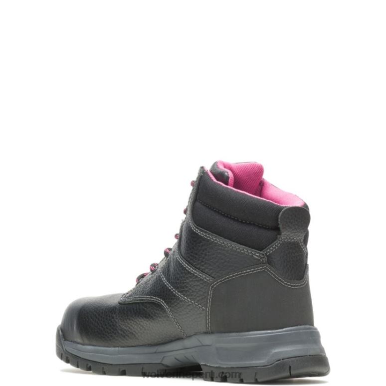 mujer L24N103 Wolverine negro bota de trabajo impermeable piper con punta de material compuesto de 6" - Imagen 3