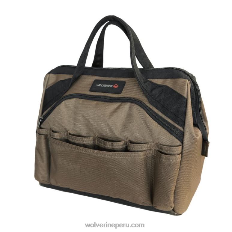 unisexo L24N236 Wolverine marrón Bolsa de herramientas de 15" con 29 bolsillos - Imagen 1