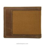 unisexo L24N316 Wolverine marrón/castaño cartera plegable de lona y piel - Imagen 2