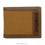 unisexo L24N316 Wolverine marrón/castaño cartera plegable de lona y piel